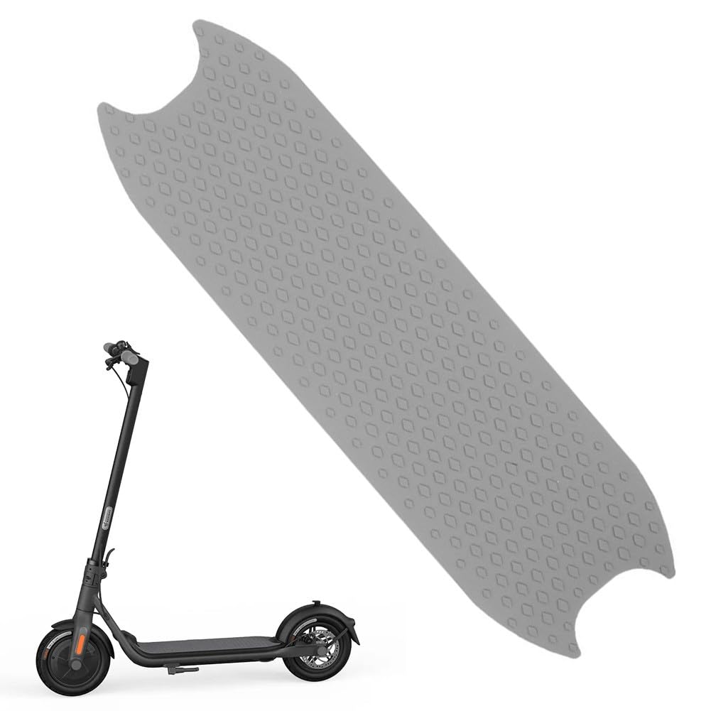 Silicone Foot Pad Cover for Electric Scooter Pedals, Compatible with for SEGWAY for NINEBOT F20/F30/F40 Models, 52 x 15 cm Grey Rubber Anti-Slip Mat