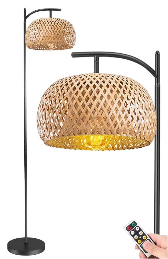 Plus de câbles visibles avec ce lampadaire en rotin sans fil à piles