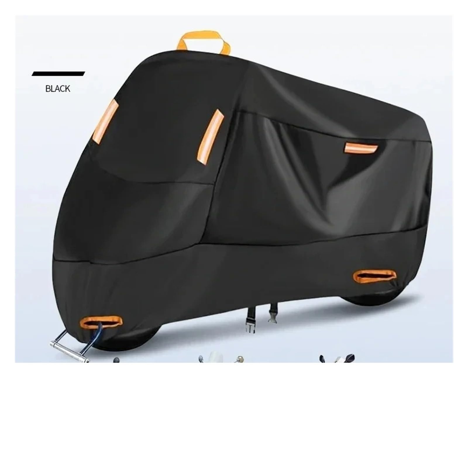 Funda para Motos para Motocicletas Scooters Cubierta Lona Impermeable para Exteriores Poliéster Engrosado Protección UV(4XL 2.95Mx1.1Mx1.4M)