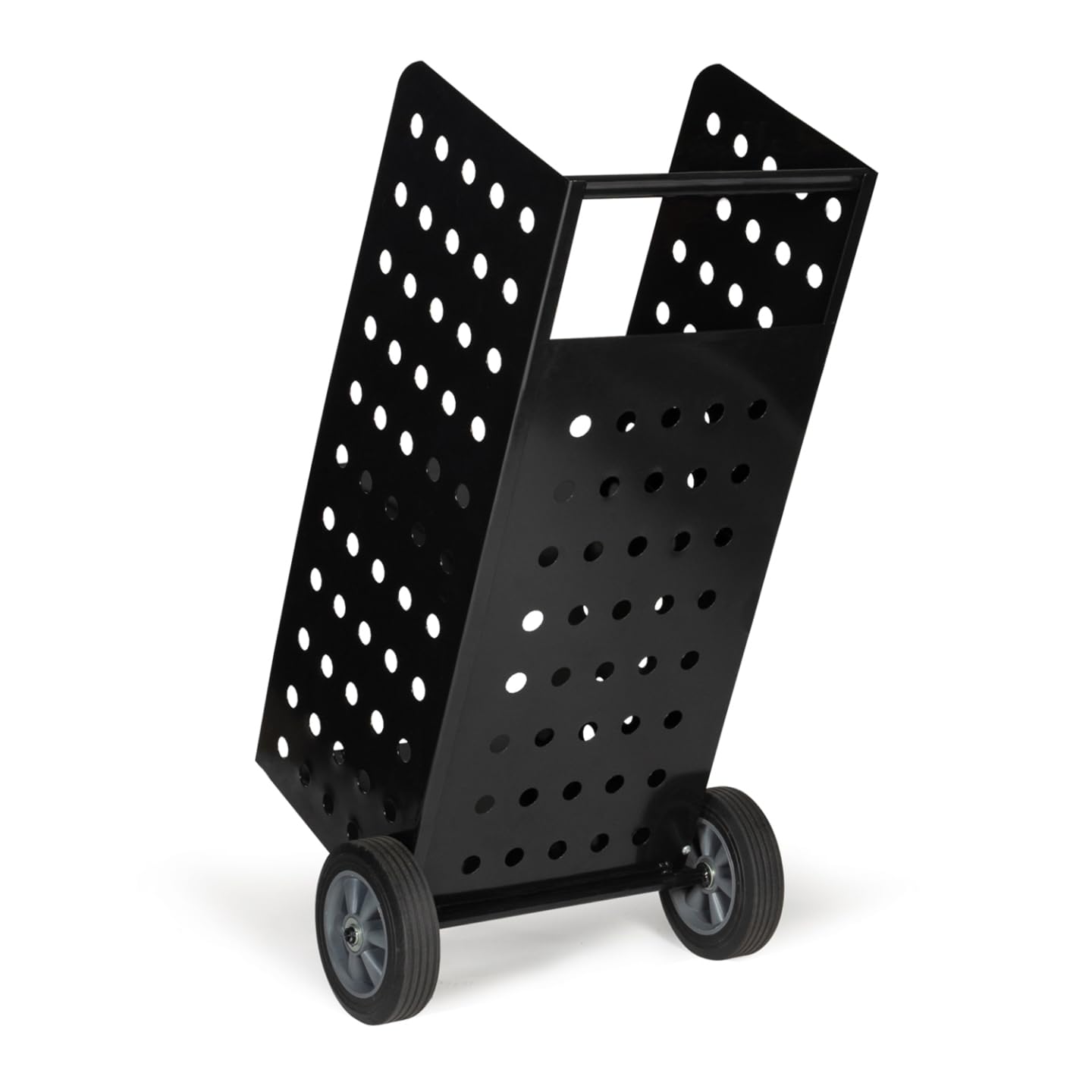 IDMarket - Chariot Porte bûches Acier Noir 40 x 40 x 100,5 CM pour cheminée