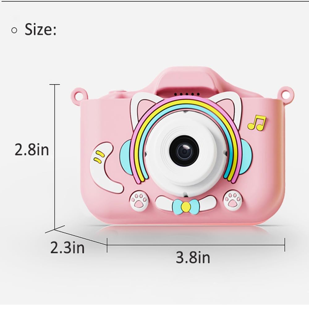 Kids Camera Toys for 6 7 8 9 10 11 12 Year Old Boys/Girls, Kids Digital Camera for Toddler with Video, Christmas Birthday Festival Gifts for Kids, Selfie Camera, 64GB SD Card