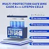 12V 6Ah LiFePO4 Lithium Battery, 4000+ Cycles 12V 6Ah Lithium + 14.6V 2A Charger, 12 Volt 6Ah Deep Cycle Battery Great for Ice Fishing Sonar, Solar, Ride on Toys, Fish Finders, Alarm, Razor