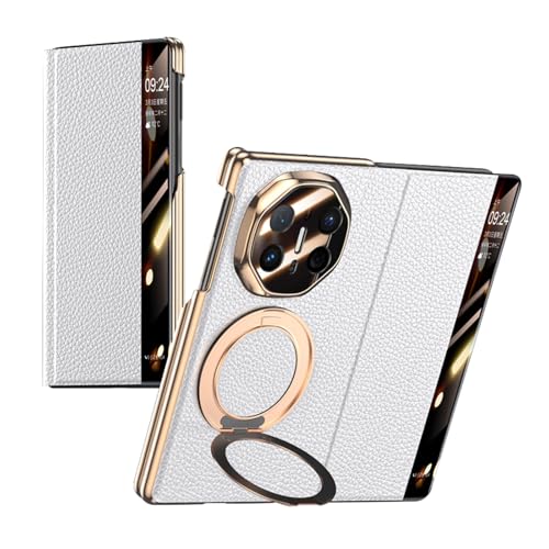 HAMEILU �K�p�Ώ�Huawei Mate X6�p�J�o�[�A�X�}�[�g�r���[ �t���b�v �{�v�P�[�X�A���C�����O�X�^���h�t���A�d�����H�A�S�g�ی�,��,Mate X6