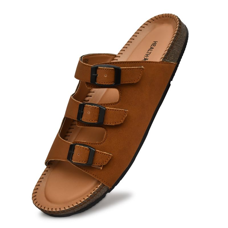 Image of HEALTH FIT Comfortable & LightWeight | Fashionable & Everyday Stylish & Durable Design Slip-on Style Flip Flops for Gents 3075
