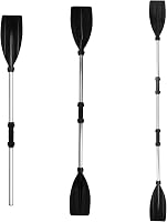 QWORK Állítható Alumínium Evező Szett Kajak és SUP Deszkához - Kombinálható 125-206 cm Hosszúságú Lapátok Vízi Sportokhoz 7