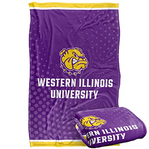 Western Illinois University Leathernecks Blanket, 36" x 58", Logo Dots, Silky Touch Super Soft Throw