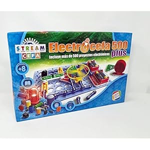 Cefa Toys – Electrocefa 500 Plus, Juego Educativo, Incluye 500 Circuitos y Proyectos de Electricidad, con Sonido, Bombillas y Alarmas, Apto para Niños a Partir de 8 Años