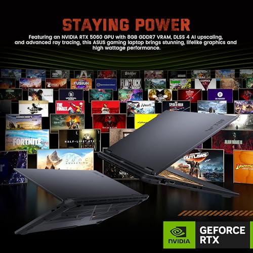 Image of ASUS TUF F16 16 inch FHD+ 165Hz Gaming Laptop, Intel Core i7-14650HX, GeForce RTX 5060 8GB GDDR7, 32GB DDR5, 2TB Storage(1TB SSD+1TB Docking Station Set), RGB Backlit Keyboard, Webcam, Win 11 Pro, Gray