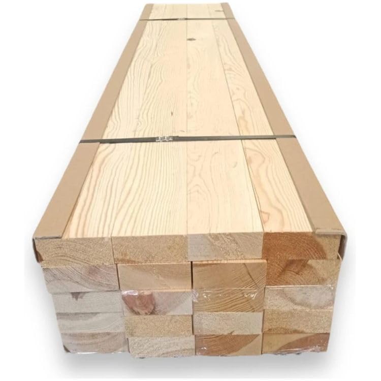Lote de 12 listones en madera de pino 40x30x2400 mm