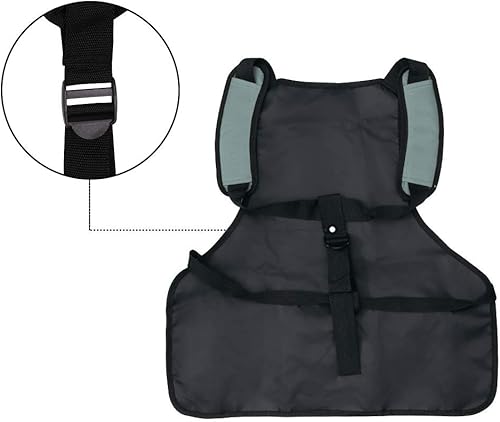 Miniatura 6 de UNISTRENGH Delantal de herramientas de lona encerada resistente con bolsillos y correas cruzadas ajustables