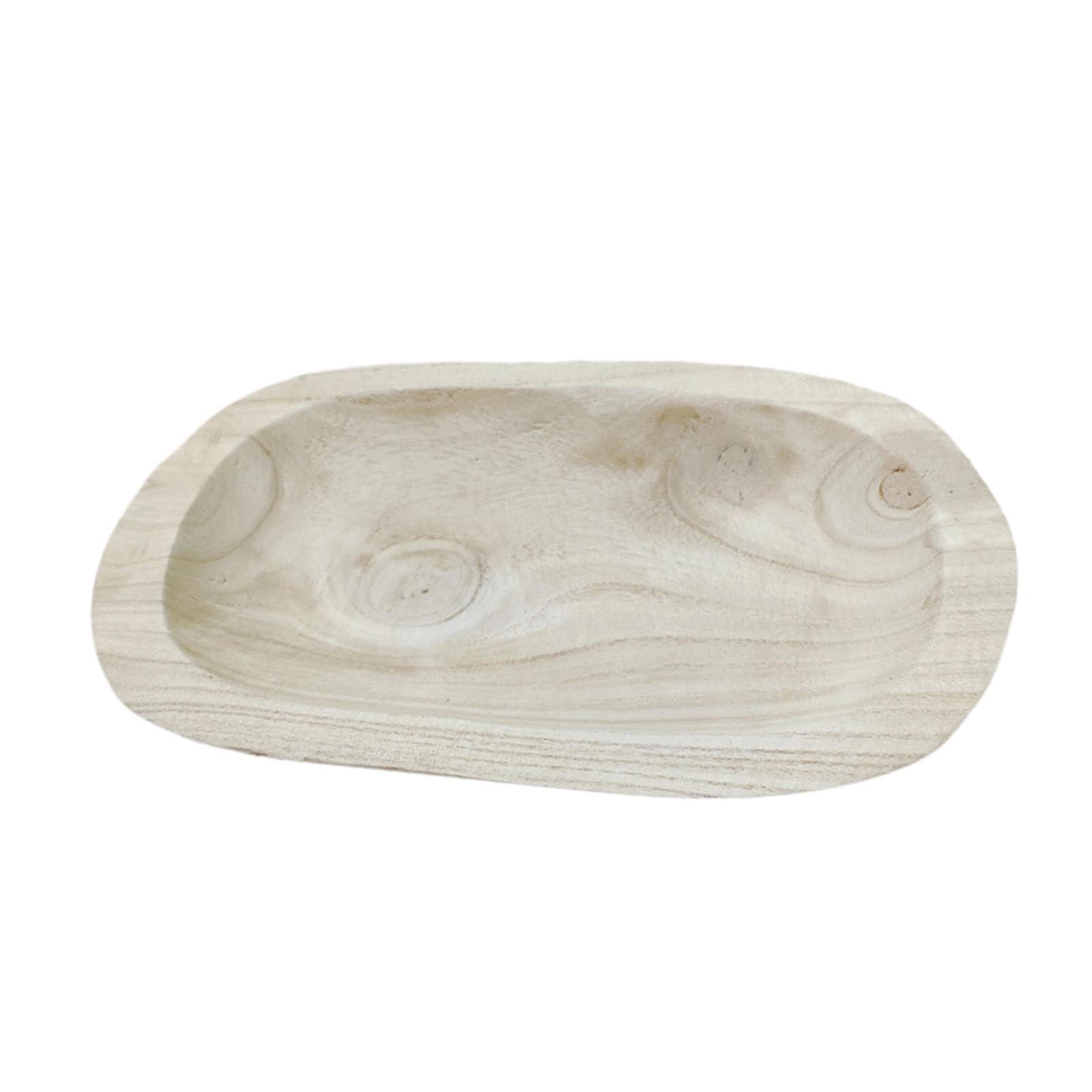 Bol à bougie en bois créatif et ovale au design épuré