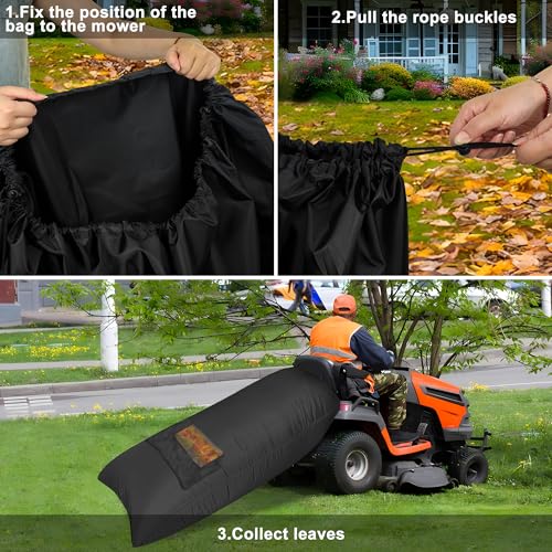 Augisteen LAWN TRACTOR LEAF BAG-1 Lawn Tractor Leaf Bag Upgraded Lawn Mower Leaf Bag Garden Leaf Grass Catcher Bags 420D Oxford Cloth Leaf Collector Bag For Lawn Mower Tractor Garden Leaf Collection thumb #3