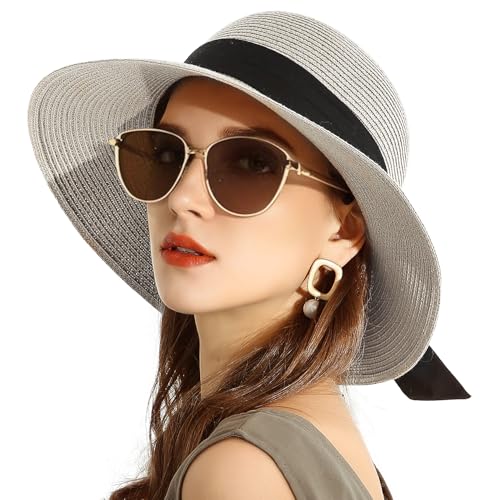 Women’s Straw Wide Brim Foldable Sun Hat