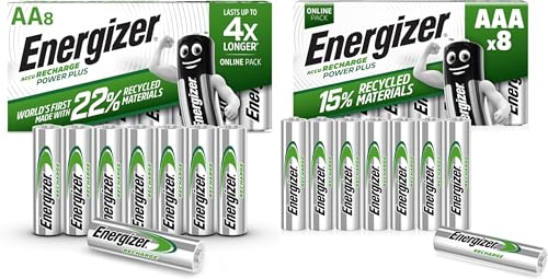 Pilas AA y AAA recargables Energizer de larga duración para uso frecuente