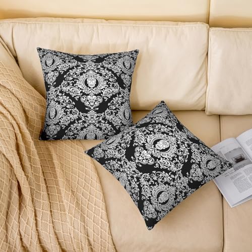 Housse de coussin gothique blanche 55x55 cm pour salon
