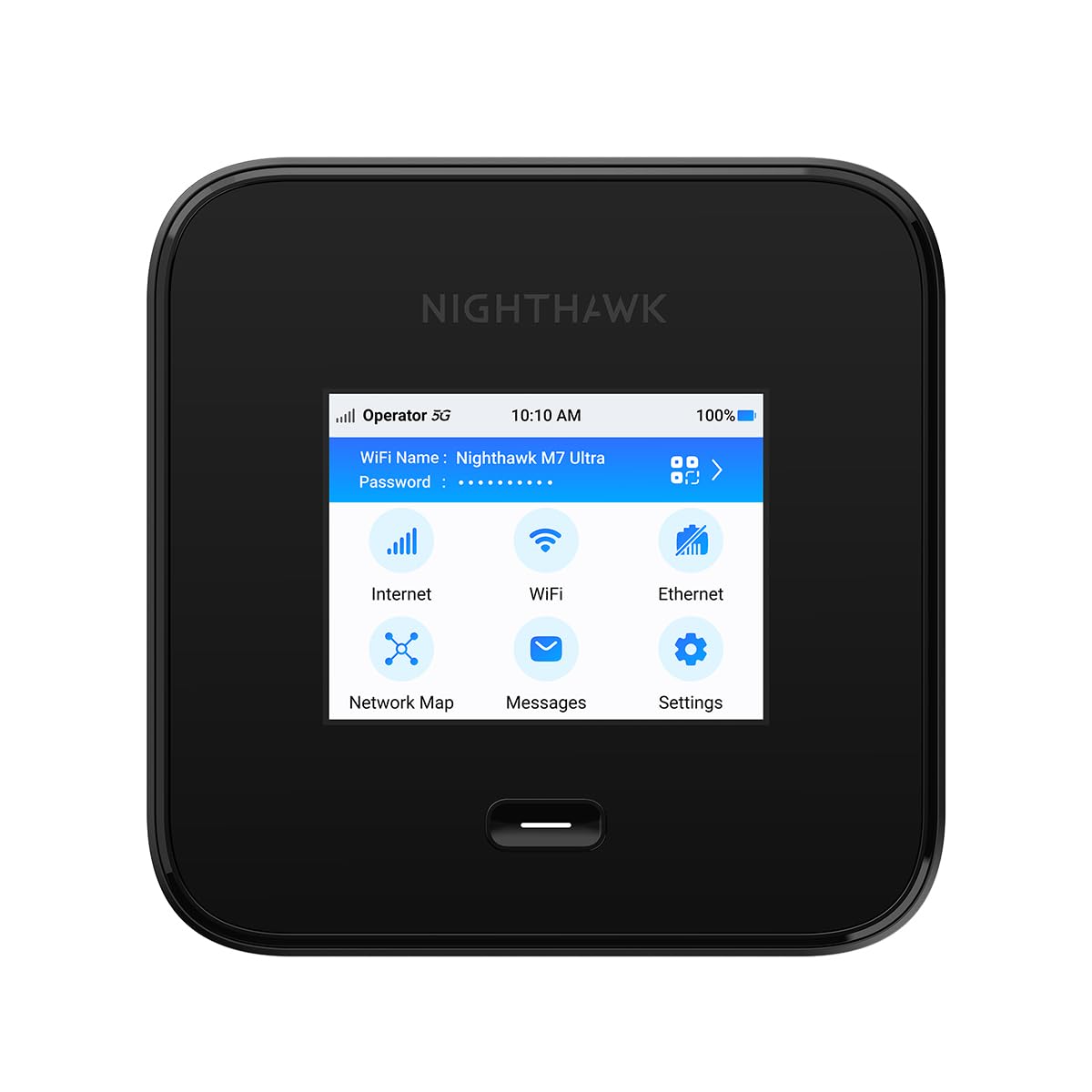 NETGEAR Nighthawk M7 Pro Router 5G con SIM, Modem portatile, Saponetta WiFi 5G per casa, Hotspot, roaming internazionale in 125 Paesi, WiFi 7, collega fino a 32 dispositivi (MR7450)