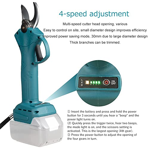 Xioyue 30Mm Pruning Shears Compatible For Makita 18V Battery, Cordless Electric Pruning Scissors Cordless Pruning Shears For Gardening, Apple Tree #TOP2