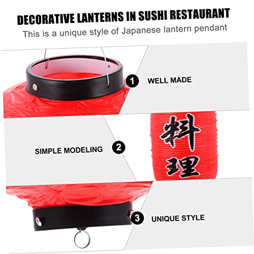 Image of DOITOOL 2 Pcs Japanese Style Decorative Lanterns PVC Waterproof Hanging Lantern for Restaurant Home and Events