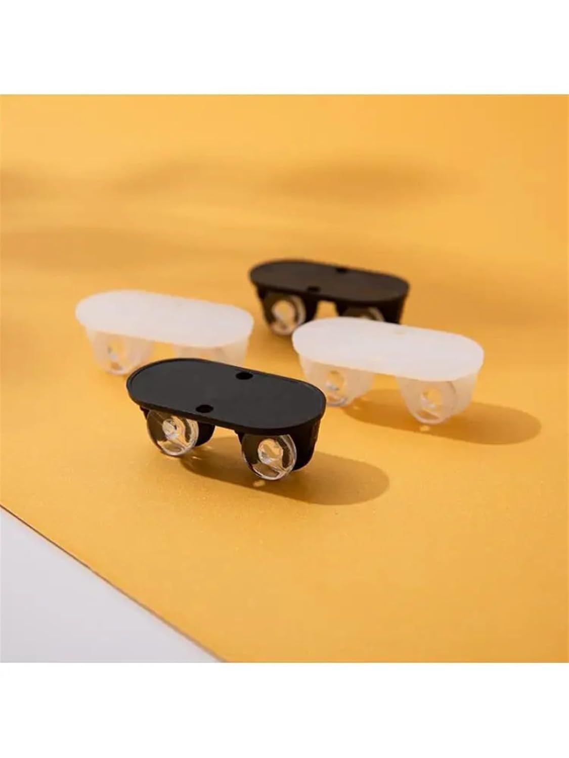 4 Pcs/Lot Storage Box Can Accessories Be Pasted Wheel One-Way Household DIY Modified Caster(Black)