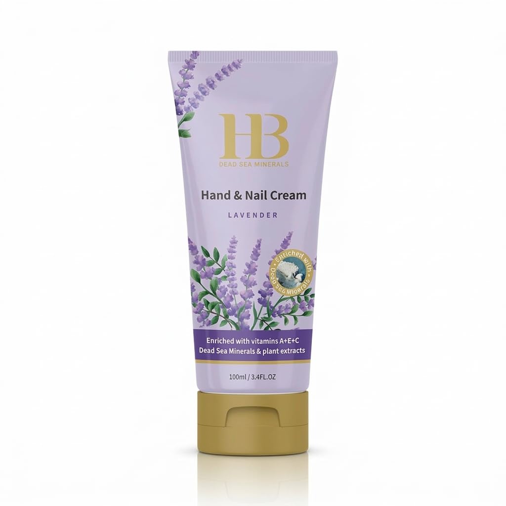 Health & Beauty Dead Sea Minerals Lavender Hand & Nail Cream 100ml – Moisturizing Hand Care for Dry Skin, Soft Hands, Nail Nourishment & Daily Hydration