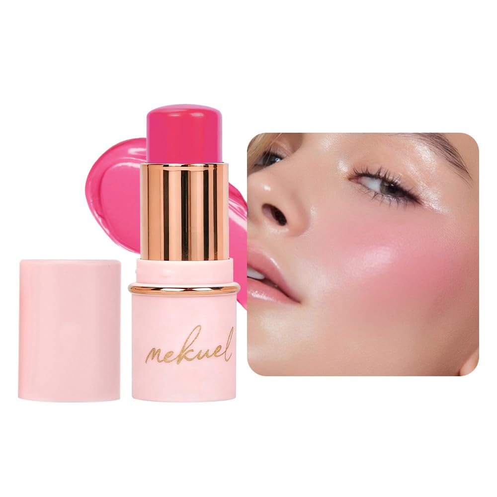 Rose Red Monochrome Cream Blush Stick for Face Contour, Natural Blush for Cheeks, Buildable Long-Lasting Blushstick for All Skin Types, Hydrating & Smooth Finish, Vegan & Cruelty-Free, 07