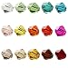 BRCbeads Crystal Glass Beads Finding Spacer Charms 1500pcs Faceted Bicone Shape 4mm Assorted Colors include Plastic Jewelry Container Box Wholesale Mix lot for jewelery making