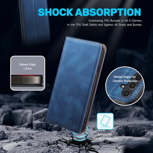 Coque Samsung A16 Cuir Premium Bleu Clair - Finition Magnétique