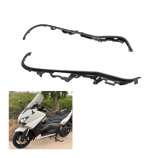 SHUBIAO Motorcykelfront fairing pedal kantdekoration for yamaha TMAX530 TMAX T-MAX 530 2012 2013 2014 2015 2016 (Color : Black)
