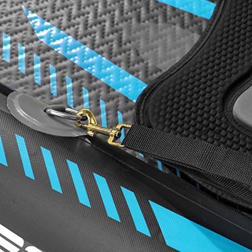 Foto von Extasea Race 470 3er Drop-Stitch Kajak aufblasbar Luftboot Schlauchboot blau
