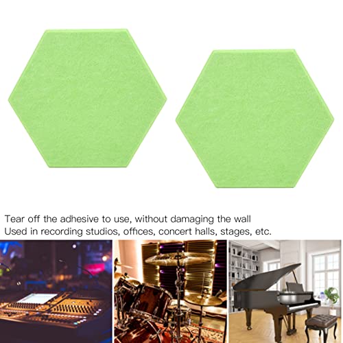 Placas de isolamento acústico, redução de ruído, 12 peças de painéis acústicos hexagonais de fibra d