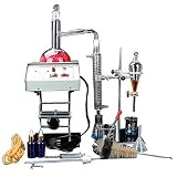 New 1000ml Lab Distillation Apparatus Essential Oil Pure Water Distiller Glassware Kits w/Electric H