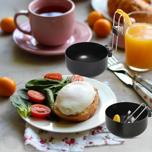 Eierkocher aus Edelstahl Pochierter Eiermacher Egg Cooker Zusammenklappbarer Eierkocher zum Aufhängen antihaftbeschichtete Eierpochierer für perfekt gekochte Eier für Küchenwerkzeug – Bild 6