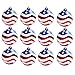 Geek-M 12PCS Stars & Stripes Christmastree Ball Ornaments 8mm Patriotic Ball Hanging Independence Day Party Decor Holiday Wedding Tree Decorations