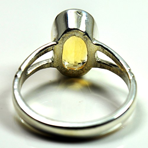 Bague en argent citrine de 7 carats taillée avec précision - 4