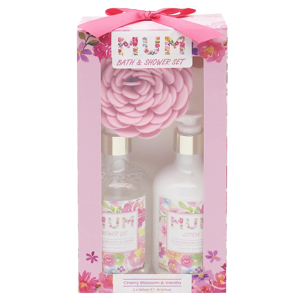 The Leonardo Collection Jennifer Rose Gallery Mum Bath & Shower Set, Cherry Blossom & Vanilla 1, 1 ml (Pack of 1)