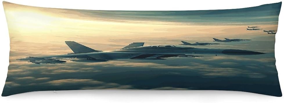 Aircraft Fighter Jets Body Pillow Cover Long Lumbar Pillow Covers