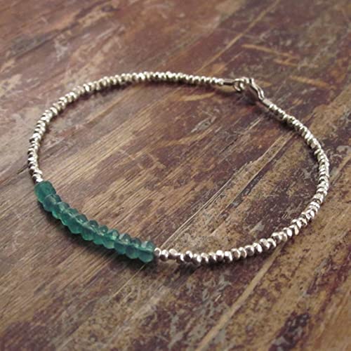 Onyx vert perles facettées 3.5mm pour bracelet stacking mixte - 2