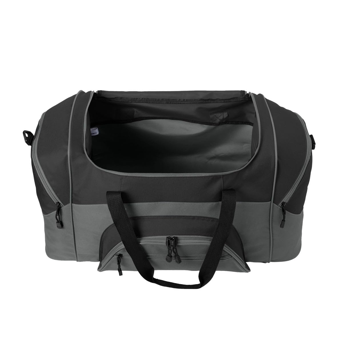 Personalized Large Duffel Bag, Football, Soccer, Basketball, Baseball Duffle Bag, Athlete Gift, Sport Bag, Embroidered Name, Black/Dark Charcoal