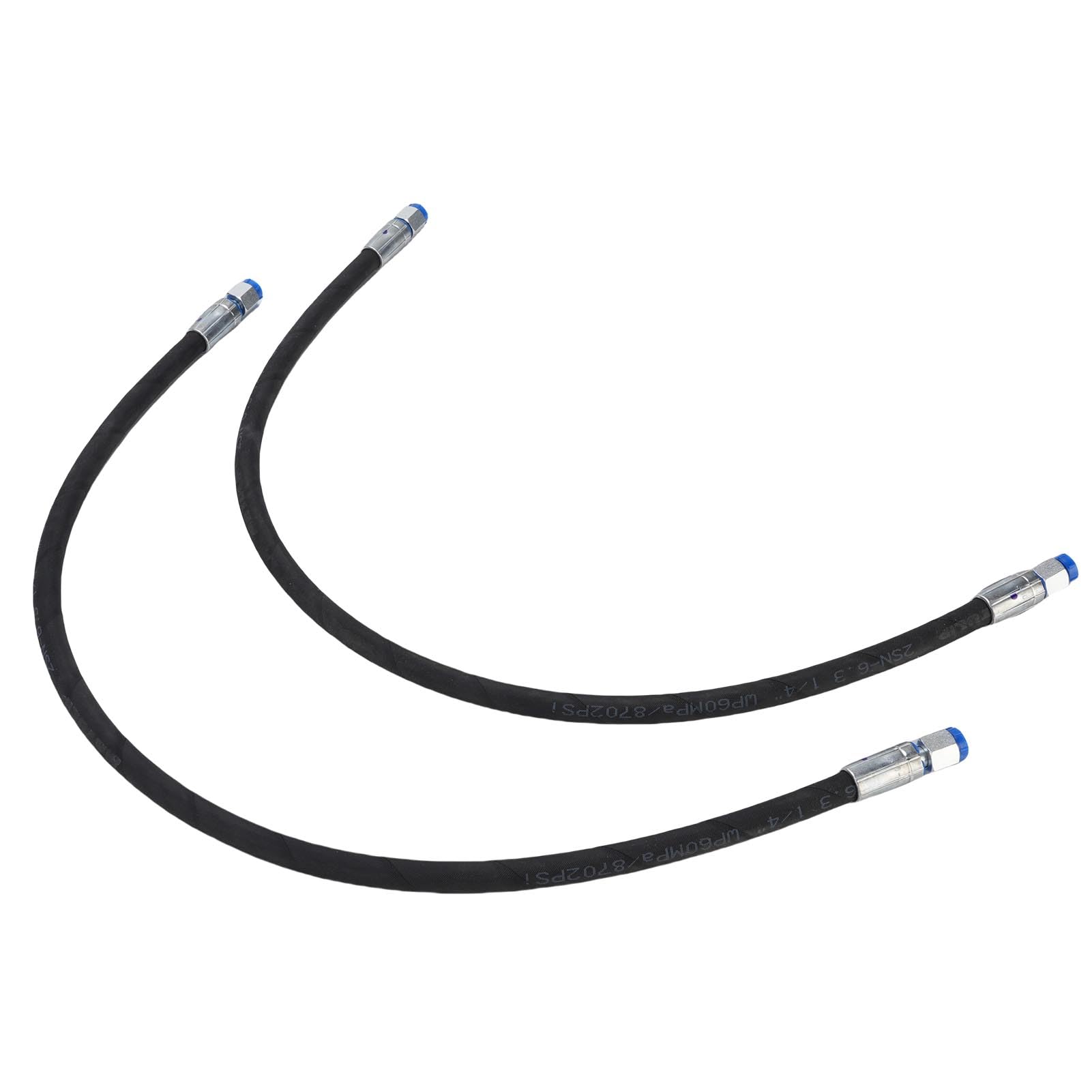 2 mangueras de válvula desviadora para excavadora, 32 Pulgadas de largo, manguera M14, interfaz de 1/4 Pulgadas, manguera hidráulica para excavadora con accesorios para