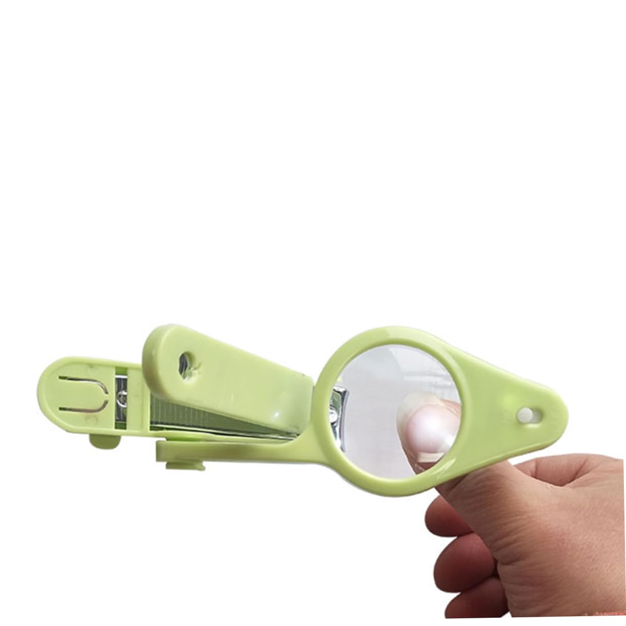 Toyvian 3pezzi Cutter Per Unghie Per Luce e Ingranditore Manicure Sicuro e Pratico Per Unghie Verde