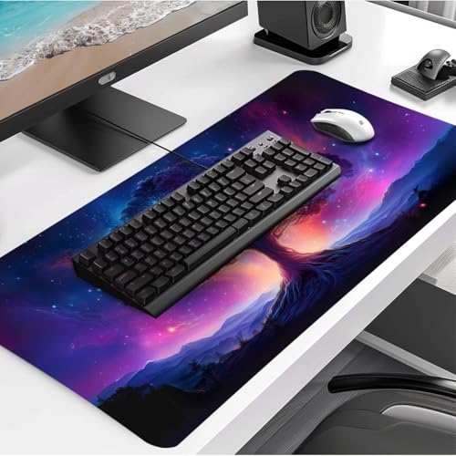 Image of Tukzer Extended Gaming Mouse Pad /Desk Mat for Speed & Precision Operation, Non-Slip Rubber Base,Smooth Cloth Surface for Laser & Optical Mouse,Laptop,MacBook,Keyboard,Office 580x280mm(GD14-02)