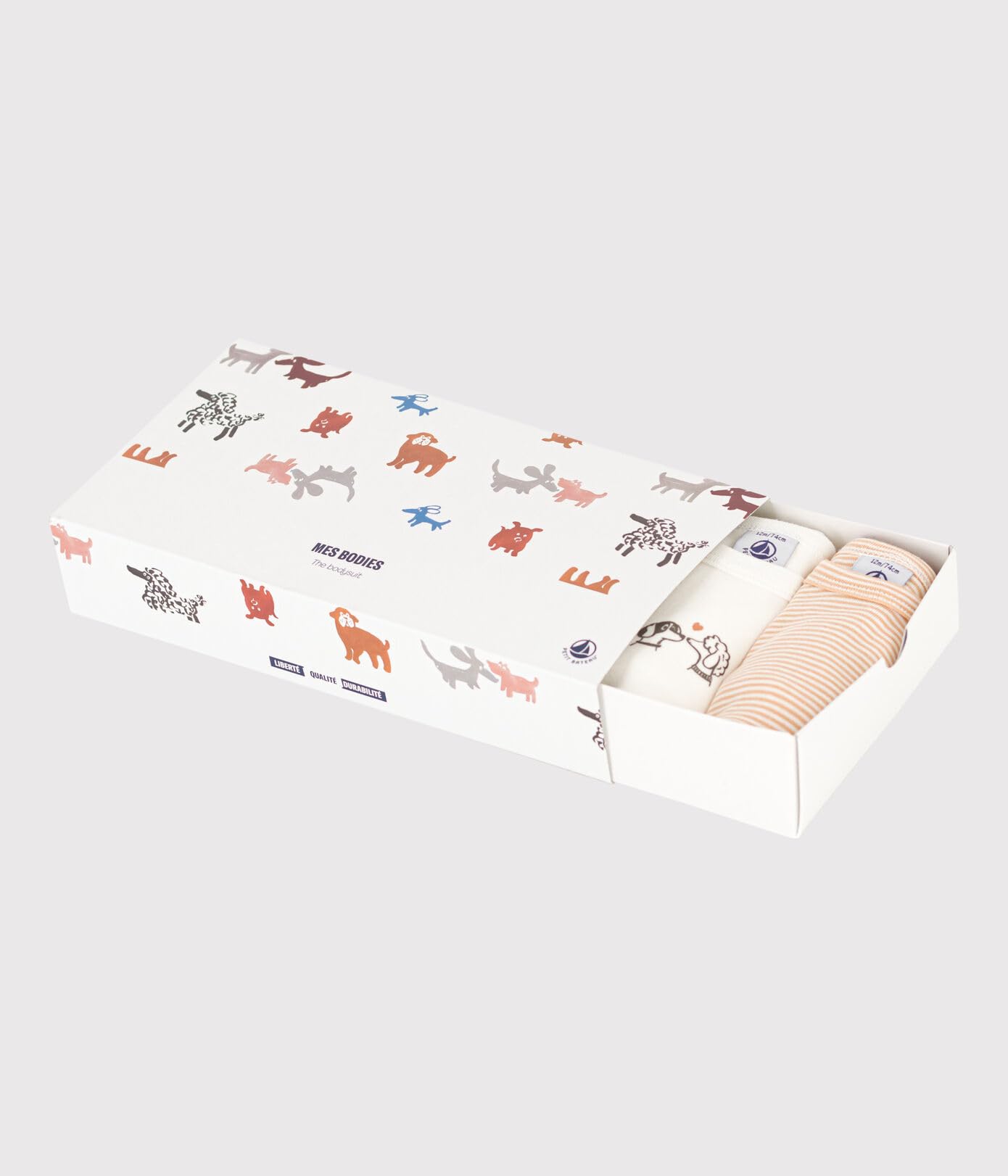 Petit Bateau Body a Rayas de Manga Larga Unisex bebé