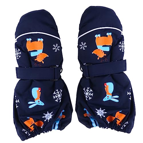 3 Pares luvas de esqui infantil luvas impermeáveis luvas infantis à prova de vento luvas para crianç