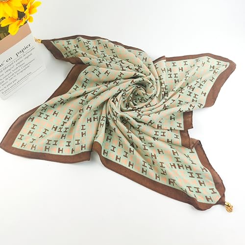 Scarf for Women Lightweight,Fashion Headscarf for Girls with Magnetic Clasp Classic Neck Handbag Scarf3