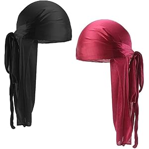 Men Women Durag Do Doo Du Rag Turban Bandana Adult Long Tail - Foto 8