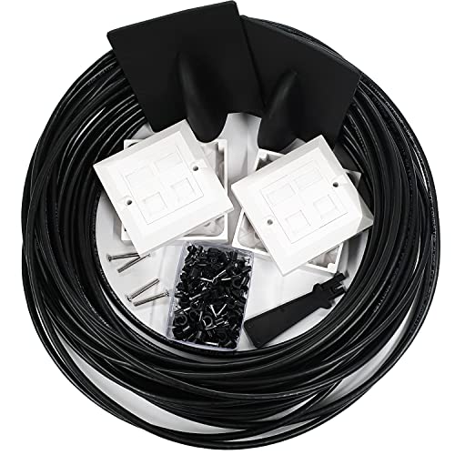 Loops 25M CAT6 Extension Outdoor/External Cable Kit - RJ45 Network Ethernet Face Plate
