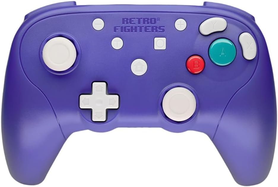 Retro Fighters BattlerGC Wireless Controller - Gamecube, Game Boy Player, Switch & PC Compatible (Blue/Purple)