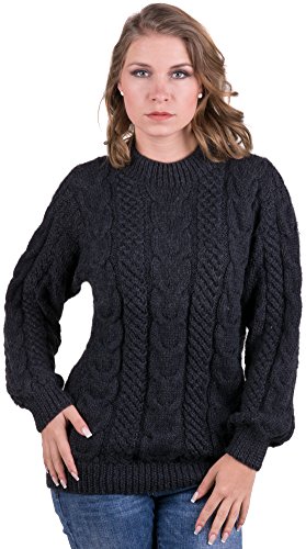 Gamboa - Alpaca Sweater for Women Alpaca Sweater Hand Knitted Black