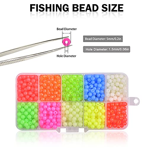 JSHANMEI 1000-Piece Assorted Fishing Bead Set #TOP13