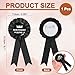 uxcell Birthday Award Ribbon Prize, Party Badge Brooch Badge Brooch Pin for Women Men Colorful Satin Corsage Fabric Birthday Award Ribbon Party Tinplate Decorations, Black2